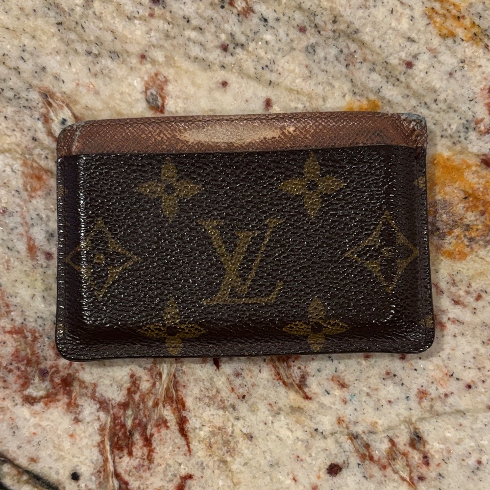 Louis Vuitton Brown and Gold Monogram Card Case